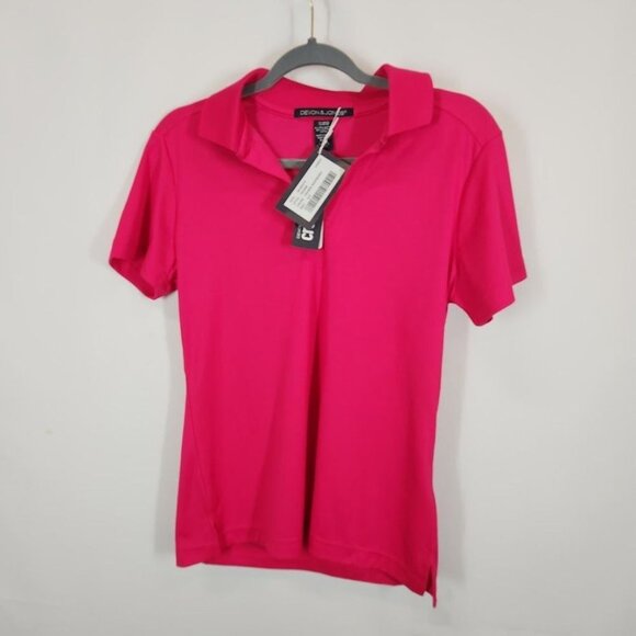 NWT Devon & Jones CrownLux Performance Ladies Plaited Polo - Crown Raspberry Sma - Picture 3 of 8